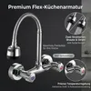 Küchenarmatur 360° Drehbar Wandmontage – Edelstahl Produktbild-Vorschau 5