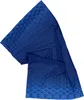 A folded blue multifunctional sports scarf with a geometric pattern. Produktbild-Vorschau
