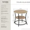 Table d’appoint Saint Louis 55x56cm - Bois clair Voir les images du produit 6