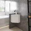 40 cm Anthrazit Matt Badmöbel Set Eckwaschtisch mit Produktbild-Vorschau 4