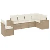 The Living Store 6-tlg. Garten-Sofagarnitur mit Kissen Produktbild-Vorschau 3