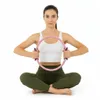 Pilates kruh s dvojitou rukojetí 36,5 cm trénink břišních Náhled obrázku produktu 6