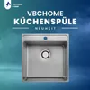 VBChome Edelstahlspüle mit Armatur 49x48x21 cm Inox Produktbild-Vorschau 2