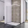 100x80cm Duschabtrennung Höhe:185cm Duschkabine Duschwand Produktbild-Vorschau 1