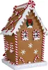 XL LED Lebkuchenhaus 40cm Deko Weihnachtshaus braun Produktbild-Vorschau 4
