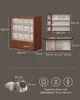 A diagram showing the dimensions of a watch box and a watch. Produktbild-Vorschau