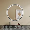 LED Badspiegel Rund 100cm mit Beschlagfrei Bluetooth Uhr 3 Produktbild-Vorschau 2