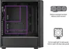 Diagrams showing dimensions and compatibility for a computer case. Produktbild-Vorschau