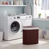 Panier à linge HOMCOM, 100 L, avec couvercle, 2 sacs à Voir les images du produit 8