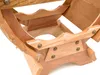 Close-up view of a wooden wine rack, showing its construction and details. Náhled obrázku produktu