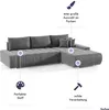 FEDVE Ecksofa Eckcouch DHAKA L Form Sofa mit Schlaffunktion Produktbild-Vorschau 4