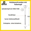 DMX - Viti a testa piatta 6x180 - Viti da costruzione - Set Anteprima dell’immagine prodotto 2