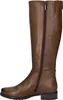 A side view of a brown leather knee-high boot. Anteprima dell’immagine prodotto
