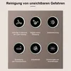 A graphic displaying icons and text related to air purification and aromatherapy features. Produktbild-Vorschau