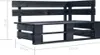 vidaXL Garten-Ecksofa aus Paletten Schwarz Imprägniertes Produktbild-Vorschau 7