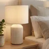 Stolná lampa Briloner Ino, látkové tienidlo, káblový Náhľad obrázku produktu 1