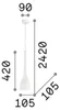 Lampe à suspension rétro Ø105mm | Moderne | Blanc | Verre | Voir les images du produit 8
