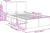 vidaXL Rám postele černý 120 x 200 cm z masivního Náhled obrázku produktu 8