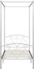 vidaXL Himmelbett-Gestell Weiß Metall 90 x 200 cm Produktbild-Vorschau 2