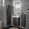 Fackelmann SBC LUNA Gäste WC Set 2-teilig 55 cm, Anthrazit, Produktbild-Vorschau 2