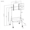 VDD TV Stand - TV-Stativ - TV-Fuß - Monitorständer - Mobil Produktbild-Vorschau 5