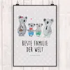 Mr. & Mrs. Panda Bild Koala Familie zwei DIN A5 - Grau Produktbild-Vorschau 2