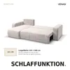 VENASI Ecksofa mit Schlaffunktion Luna L, Schwarz Cordstoff Produktbild-Vorschau 17