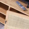 2-drzwiowa szafka pod telewizor z trzciną rattanową i 2 Podgląd zdjęcia produktu 5