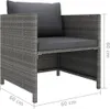 vidaXL Gartensofa mit Kissen Grau Poly Rattan -  Produktbild-Vorschau 6