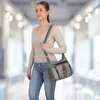 Damen Tasche Schultertasche Umhängetasche Leder Optik Produktbild-Vorschau 8