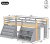 Lit mezzanine Merax Lit mi-hauteur 90 x 200 cm, avec Voir les images du produit 5