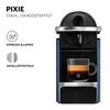 A Nespresso Pixie coffee machine with a cup of espresso. Produktbild-Vorschau