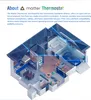 A 3D isometric illustration of a house interior showing various smart home devices connected by blue lines. Podgląd zdjęcia produktu