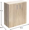 CASARIA® Kommode mit 2 Türen 77x60x30cm Holz Modern Produktbild-Vorschau 7