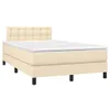 vidaXL Boxspringbett mit Matratze Creme 120x200 cm Stoff -  Produktbild-Vorschau 11