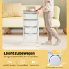 COSTWAY, mobilní úložný vozík s 4 stohovatelnými plastovými Náhled obrázku produktu 6