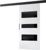 Posuvné dveře na stěnu BARRET 13 - 86 cm, bílé / černé Náhled obrázku produktu 2