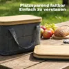 2-in-1 Picknicktasche mit Kühltasche & Bambusdeckel, ca. Produktbild-Vorschau 6