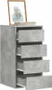 vidaXL Komoda betonová šedá 40x41x76 cm materiál na bázi Náhled obrázku produktu 2