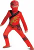 A child wearing a red ninja costume. Produktbild-Vorschau