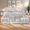 ProximaX Weißes Doppelbodenbett mit Zaun 90x200cm, Produktbild-Vorschau 3