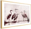 Posterpapier Poster - Herons Painted in Ink 90x60 cm Tiere Produktbild-Vorschau 1