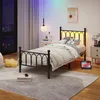 Flieks letto per ragazzi letto in metallo 90x200cm con Led, Anteprima dell’immagine prodotto 3
