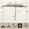 Sekey Doppelsonnenschirm 400 x 220 cm Oval Gartenschirm mit Produktbild-Vorschau 3
