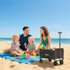 Outsunny Bollerwagen Faltbar Handwagen 360° Gartenwagen mit Produktbild-Vorschau 9