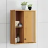 Hängeschrank Badezimmer Kiefer massiv eichefarbig WILLOW-69 Produktbild-Vorschau 5