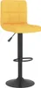 vidaXL Tabouret de bar 2 pcs. jaune moutarde Tissu Voir les images du produit 3