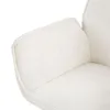Homestyle4u Esszimmerstühle 4er Set drehbar Chenille Weiß Produktbild-Vorschau 6