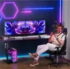 Homdox 160 x 70 cm  Table gaming avec éclairage LED, Voir les images du produit 4