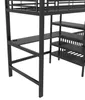 Hochbett 90 x 200 cm , Schwarz , MDF und Metall , Produktbild-Vorschau 16